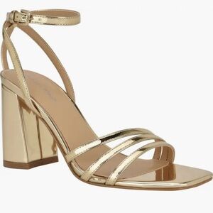Calvin Klein Gold Block Heel